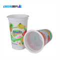 Copa de yogur personal personalizada de plástico de 250 ml de plástico impresa